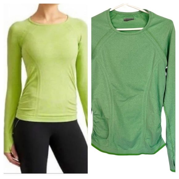 Athleta Tops - Athleta Fastest Track long sleeve athletic tee with ruching, small